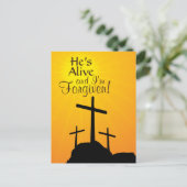 Hij is live en ik ben vergeven van Easter Briefkaa Feestdagenkaart (Staand voorkant)