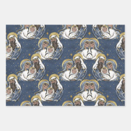 Hij is met Kerstmis geboren Inpakpapier Vel