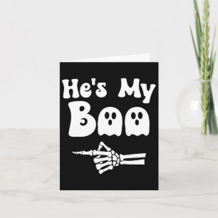 Hij is mijn boek dat Halloween pyjama koppels matc Kaart
