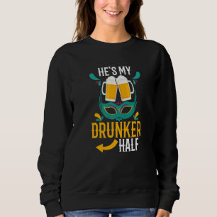 Hij is mijn Drunker Half Beer Drink alcoholische m Trui