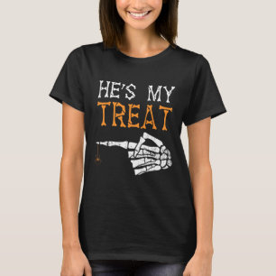 Hij is mijn geweldige skelet koppels die overeenko t-shirt