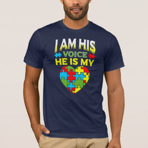 Hij is mijn hart Ik ben zijn spraakautisme bewust T-shirt