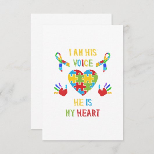 Hij is mijn hartautisme bedankkaart (Voorkant / Achterkant)