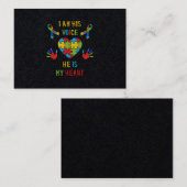 Hij is mijn hartautisme visitekaartje (Voorkant / Achterkant)