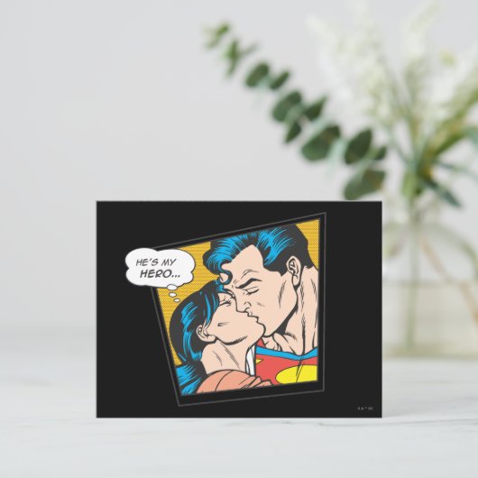 Hij is mijn held briefkaart (Staand voorkant)