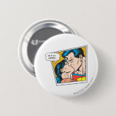 Hij is mijn held ronde button 5,7 cm (Voorkant /achterkant)