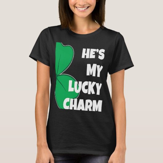 Hij is mijn Lucky Charm St Patricks Day Couple T-shirt (Voorkant)