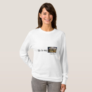Hij is mijn rots, T-shirt van de Schrift