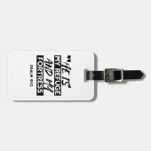 Hij is mijn toevluchtsoord en mijn vesting (Psalm  Bagagelabel (Voorkant horizontaal)