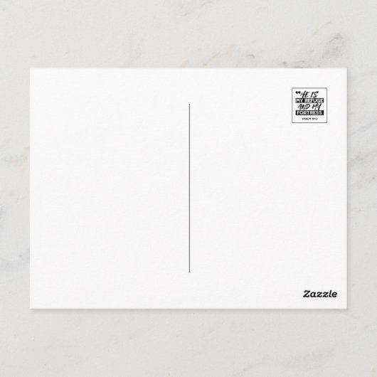Hij is mijn toevluchtsoord en mijn vesting (Psalm  Briefkaart (Achterkant)