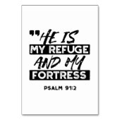 Hij is mijn toevluchtsoord en mijn vesting (Psalm  Kaart (Voorkant)