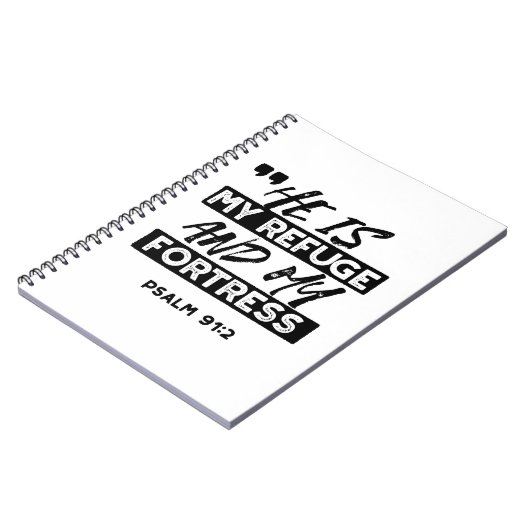 Hij is mijn toevluchtsoord en mijn vesting (Psalm Notitieboek (Linkerzijde)