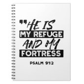 Hij is mijn toevluchtsoord en mijn vesting (Psalm Notitieboek (Voorkant)