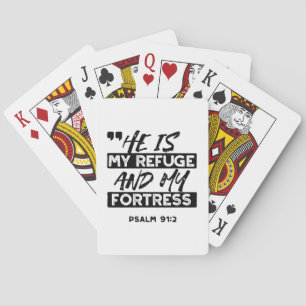 Hij is mijn toevluchtsoord en mijn vesting (Psalm  Pokerkaarten