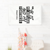 Hij is mijn toevluchtsoord en mijn vesting (Psalm  Spandoek (Insitu)