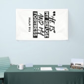 Hij is mijn toevluchtsoord en mijn vesting (Psalm  Spandoek (Beurs)