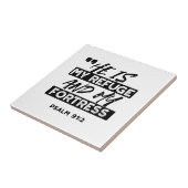 Hij is mijn toevluchtsoord en mijn vesting (Psalm  Tegeltje (Zijkant)