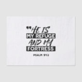 Hij is mijn toevluchtsoord en mijn vesting (Psalm Tissuepapier (Voorkant)