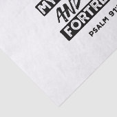 Hij is mijn toevluchtsoord en mijn vesting (Psalm  Tissuepapier (Detail)