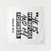 Hij is mijn toevluchtsoord en mijn vesting (Psalm  Wandkleed (Voorkant (horizontaal))