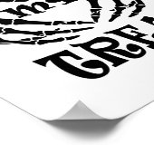 Hij is mijn traktatie skelet hand grappig hallowee poster (Hoek)