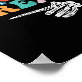 Hij is mijn traktatie skelet hand Halloween koppel Poster (Hoek)