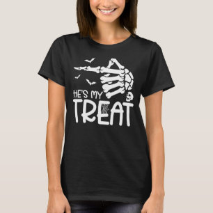 Hij is mijn Treat en ze is mijn Trick Couples Skel T-shirt