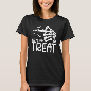 Hij is mijn Treat en ze is mijn Trick Couples Skel T-shirt