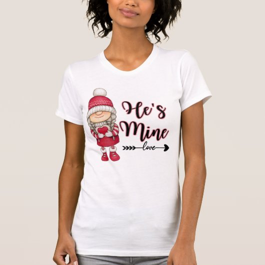 Hij is mijn Valentijnsdag T-shirt (Voorkant)
