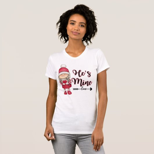 Hij is mijn Valentijnsdag T-shirt (Voorkant volledig)