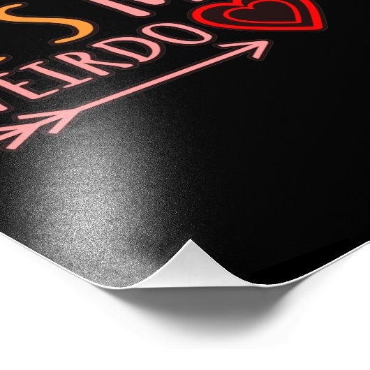 Hij is mijn weirdo Romantic Valentijnsdag Couple G Foto Afdruk (Hoek)