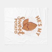 Hij is mijn zoete aardappel I Yam Thanksgiving Cou Fleece Deken (Voorkant (Horizontaal))