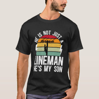 Hij is mijn zoon Lineman moeder van een Lineman Ma T-shirt