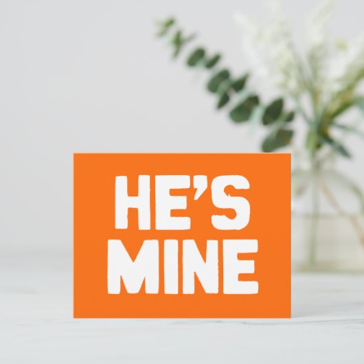 HIJ IS MINE BRIEFKAART (Staand voorkant)