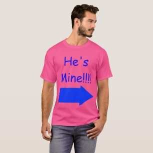 Hij is Mine!!!! Pride Shirt, met regenbooghand T-shirt