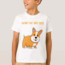 Hij is niet dik maar schattig T-shirt
