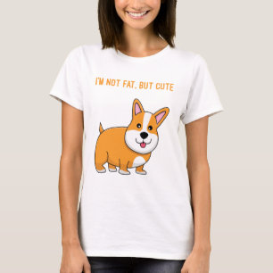Hij is niet dik maar schattig T-shirt