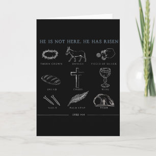 Hij is niet hier Hij is opgestaan Christelijk krui Kaart
