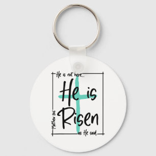 Hij is niet hier, Hij is verrezen Jezus Christelij Sleutelhanger