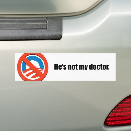 Hij is niet mijn dokter bumpersticker (Op auto)