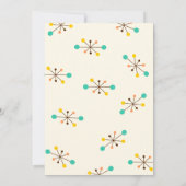 Hij is niet oud, hij is Mid Century Modern, Birthd Kaart (Achterkant)