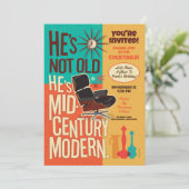 Hij is niet oud Ik ben midden eeuw moderne feestui Kaart (Staand voorkant)