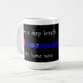 Hij is nu thuis... koffiemok (Voorkant links)