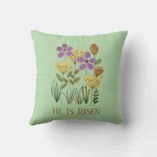 Hij is nu verrezen met paasbloemen kussen