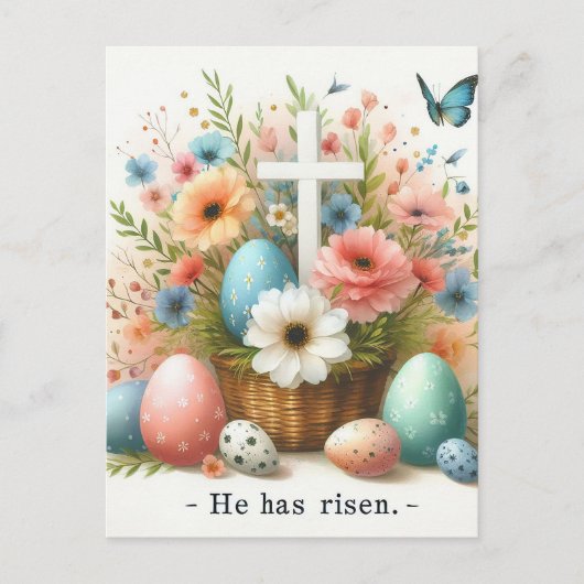 Hij is ontstaan feestdagenkaart (Voorkant)