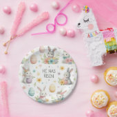 Hij is ontstaan papieren bordje (Feest)