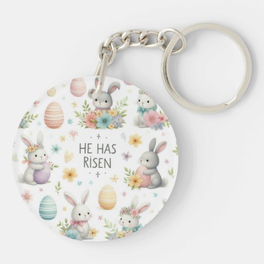 Hij is ontstaan sleutelhanger (Achterkant)