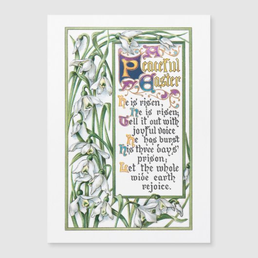 Hij is ontstane  paastekst met sneeuwval (Voorkant)