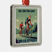 Hij is op de limiet tijd om het vrouwenwielrennen  metalen ornament (Rechts)