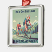 Hij is op de limiet tijd om het vrouwenwielrennen  metalen ornament (Links)